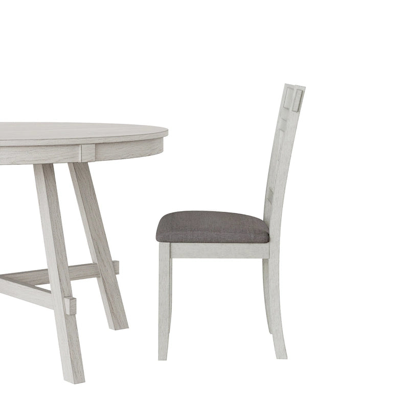 Chaises de salle à manger en bois massif, assises rembourrées en lin, ensembles de chaises de cuisine (2/4/6 chaises)