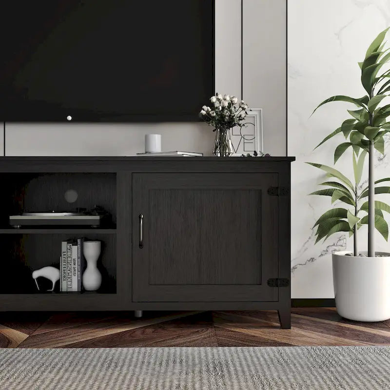 Meuble TV industriel avec 2 armoires de rangement et 4 étagères pour salons, chambres et salles de jeux