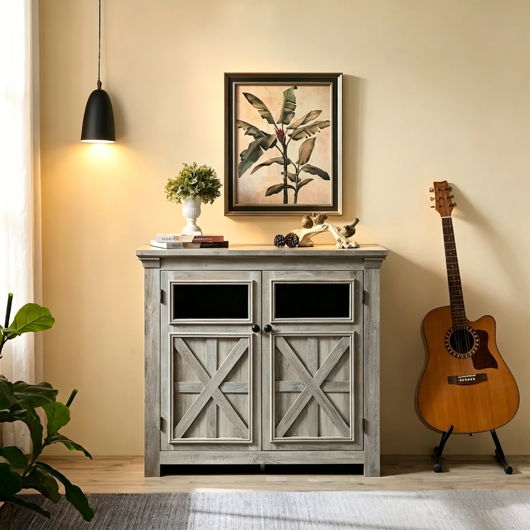 Meuble de rangement 2 portes grand buffet enfilade