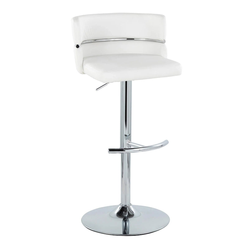 Tabourets de bar réglables avec repose-pieds arrondis en T (lot de 2)