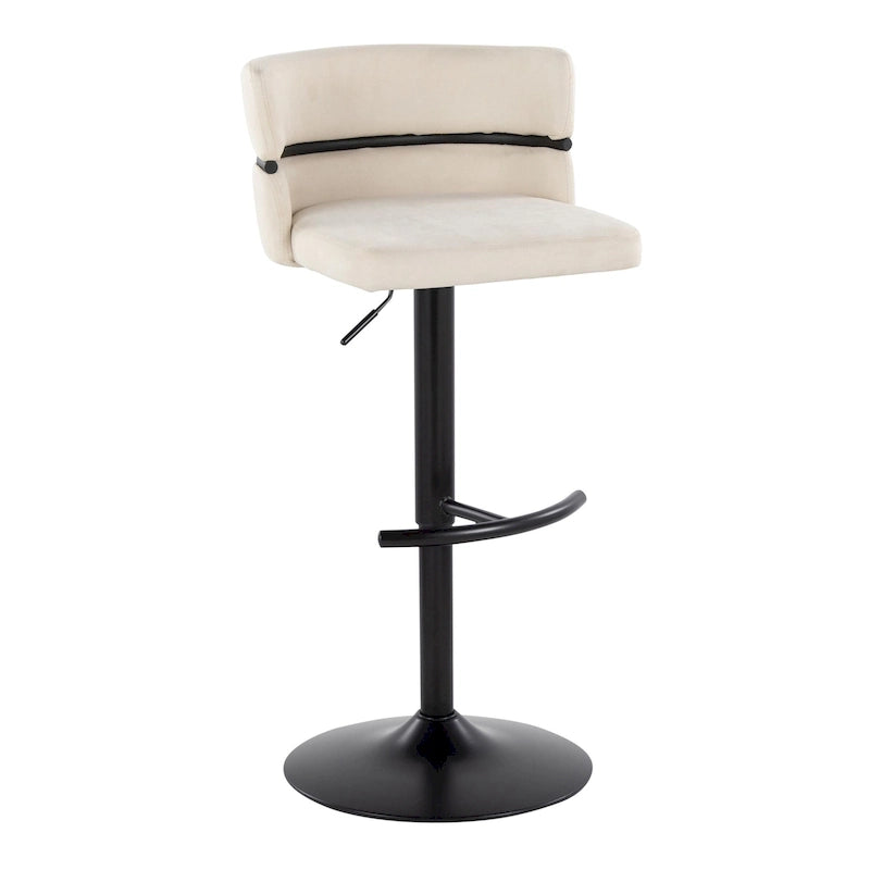 Tabourets de bar réglables avec repose-pieds arrondis en T (lot de 2)