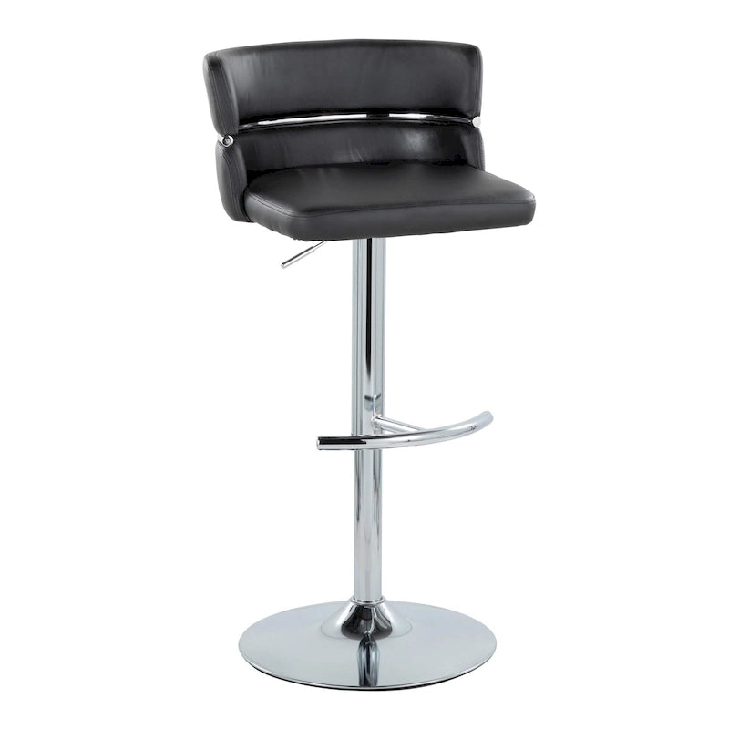 Tabourets de bar réglables avec repose-pieds arrondis en T (lot de 2)