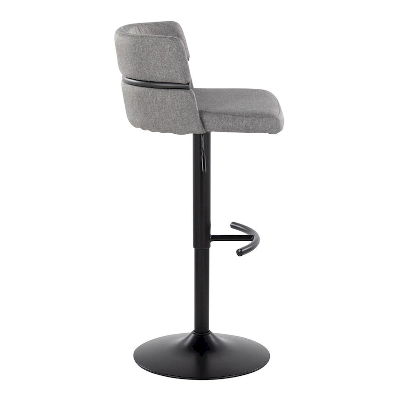 Tabourets de bar réglables avec repose-pieds arrondis en T (lot de 2)