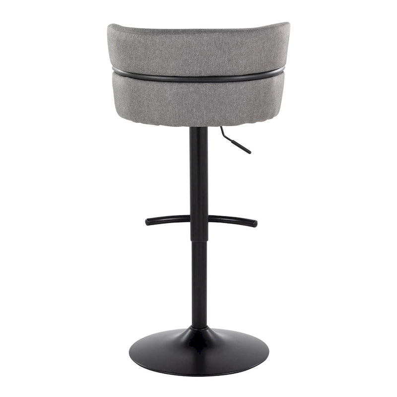 Tabourets de bar réglables avec repose-pieds arrondis en T (lot de 2)