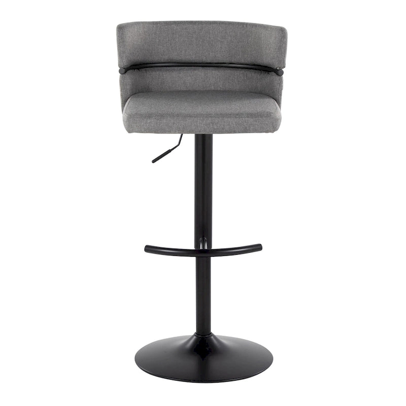 Tabourets de bar réglables avec repose-pieds arrondis en T (lot de 2)