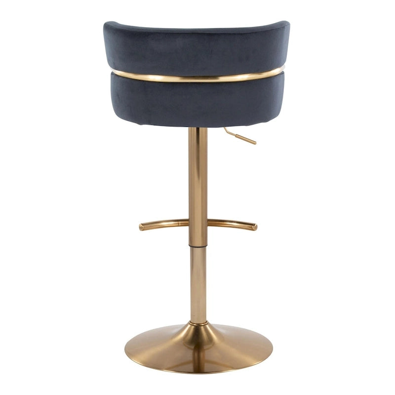 Tabourets de bar réglables avec repose-pieds arrondis en T (lot de 2)