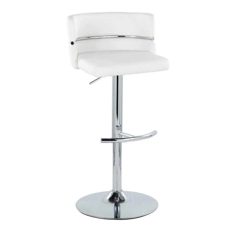 Tabourets de bar réglables avec repose-pieds arrondis en T (lot de 2)