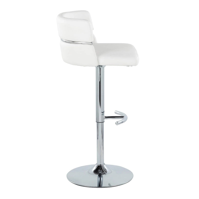 Tabourets de bar réglables avec repose-pieds arrondis en T (lot de 2)
