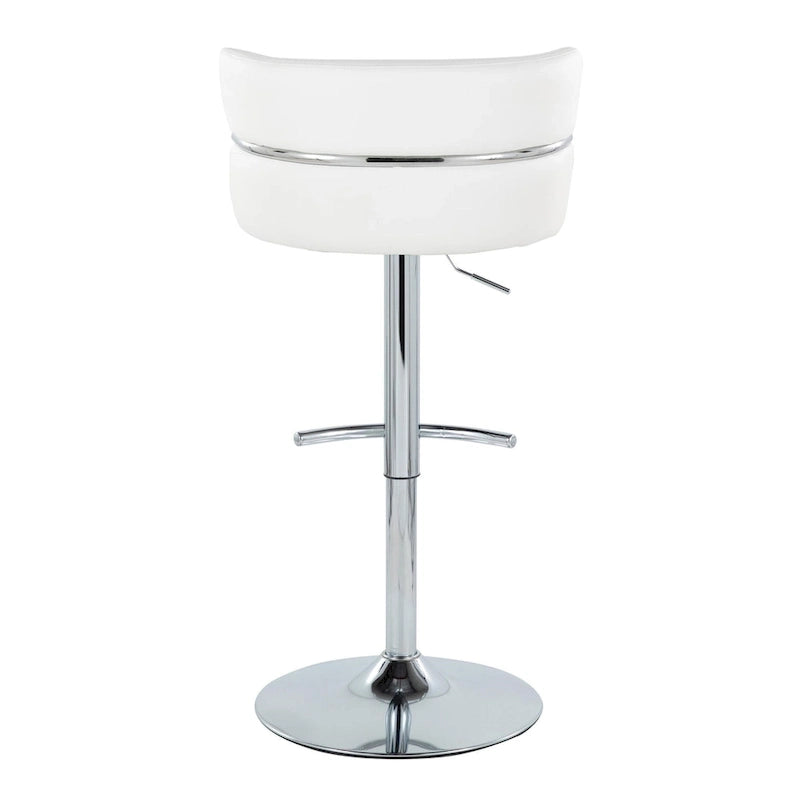 Tabourets de bar réglables avec repose-pieds arrondis en T (lot de 2)