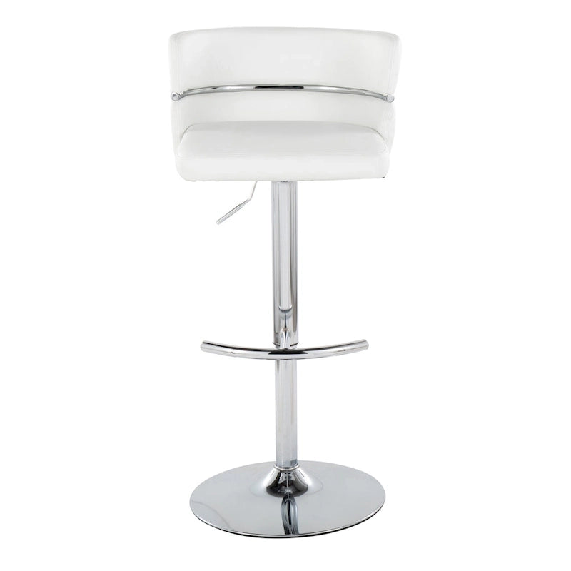 Tabourets de bar réglables avec repose-pieds arrondis en T (lot de 2)