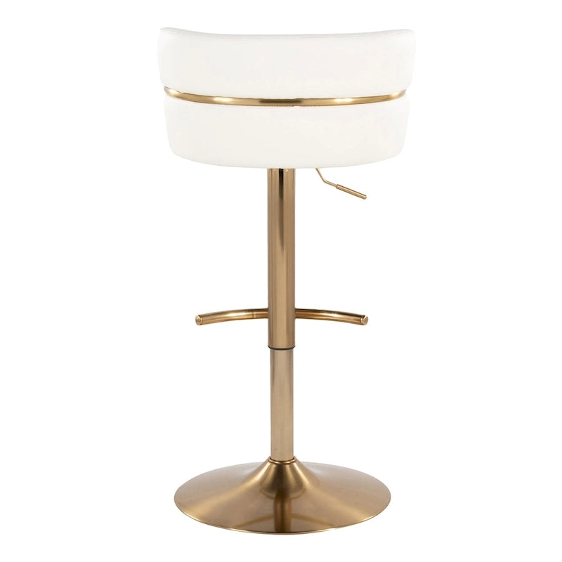 Tabourets de bar réglables avec repose-pieds arrondis en T (lot de 2)