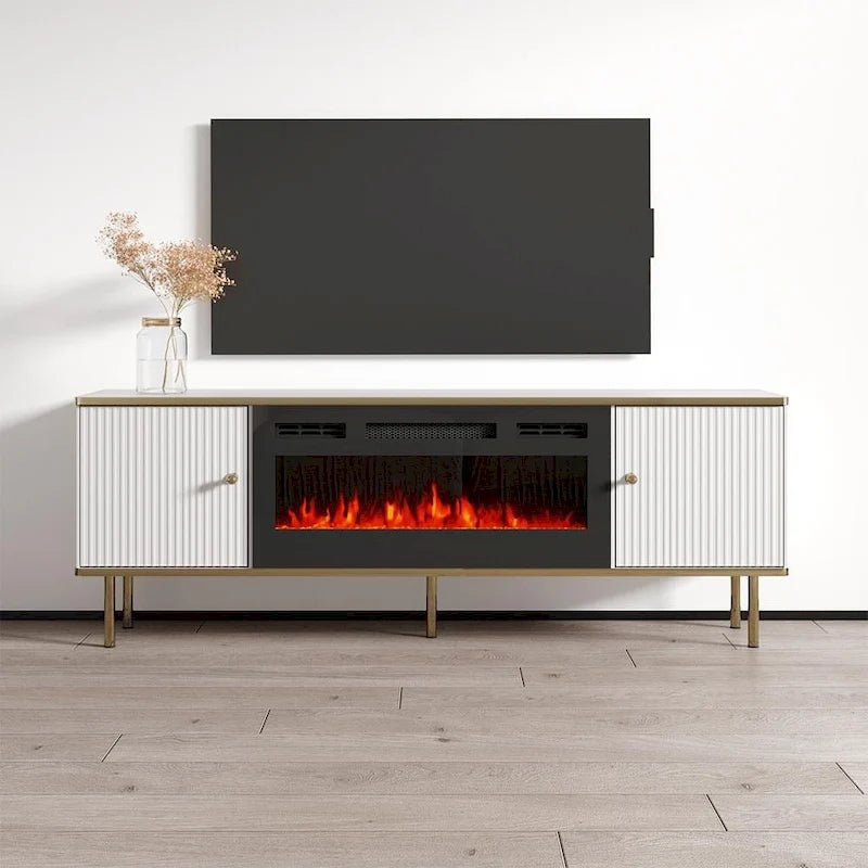 Meuble TV avec cheminée électrique (63 pouces)