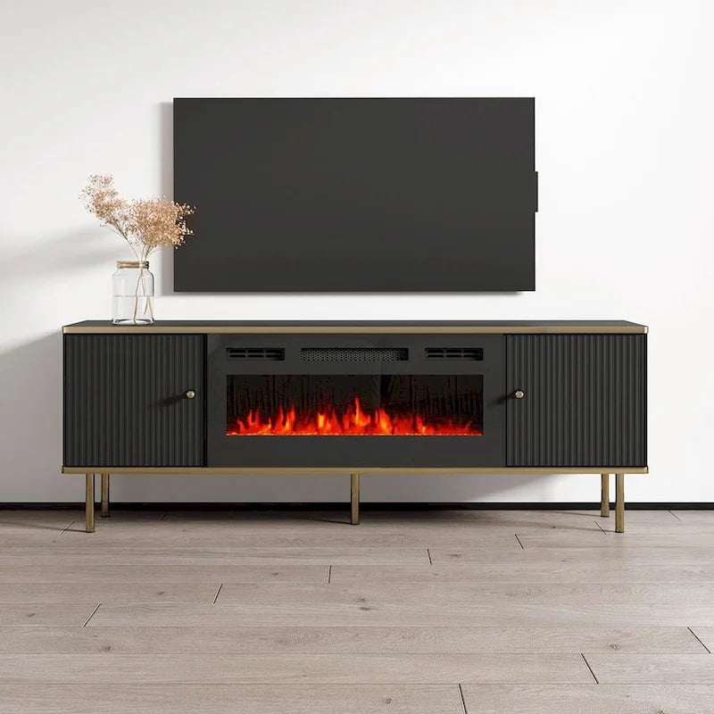 Meuble TV avec cheminée électrique (63 pouces)