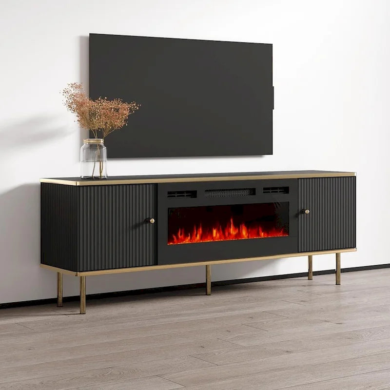 Meuble TV avec cheminée électrique (63 pouces)