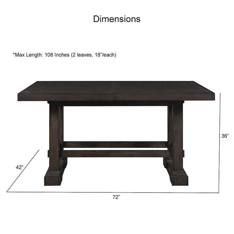 Comptoir de bar et ensemble table et chaises de salle à manger en cèdre foncé