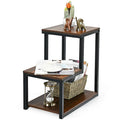 Table d'appoint à 3 niveaux / Table de chevet (avec étagère de rangement)