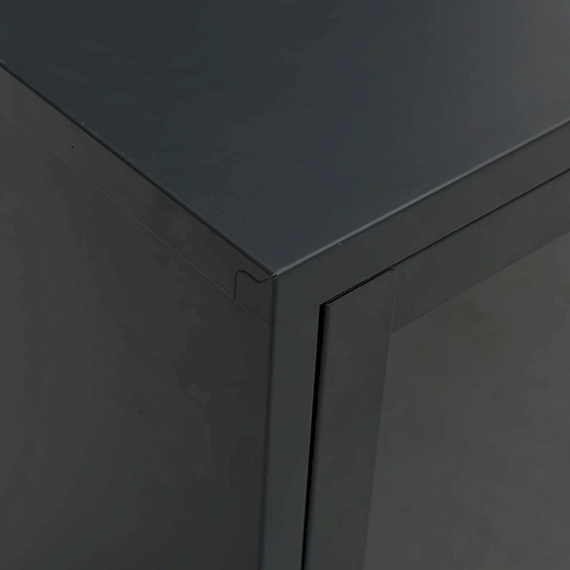 Meuble TV noir, dimensions 41,3 x 13,7 x 20,4 mm, en verre trempé.