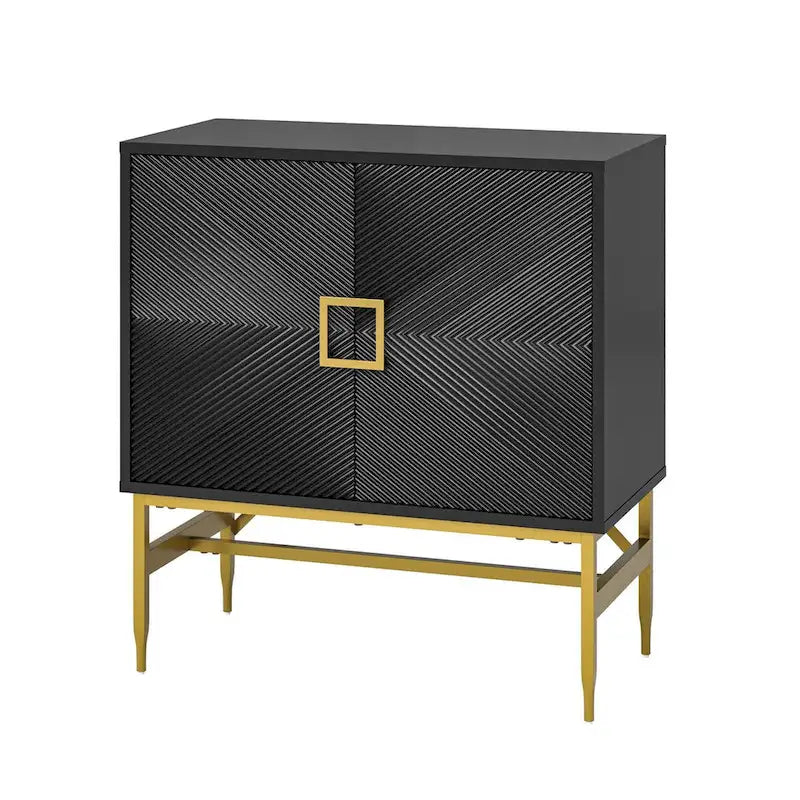 Meuble bas 2 portes de style moderne avec étagères réglables