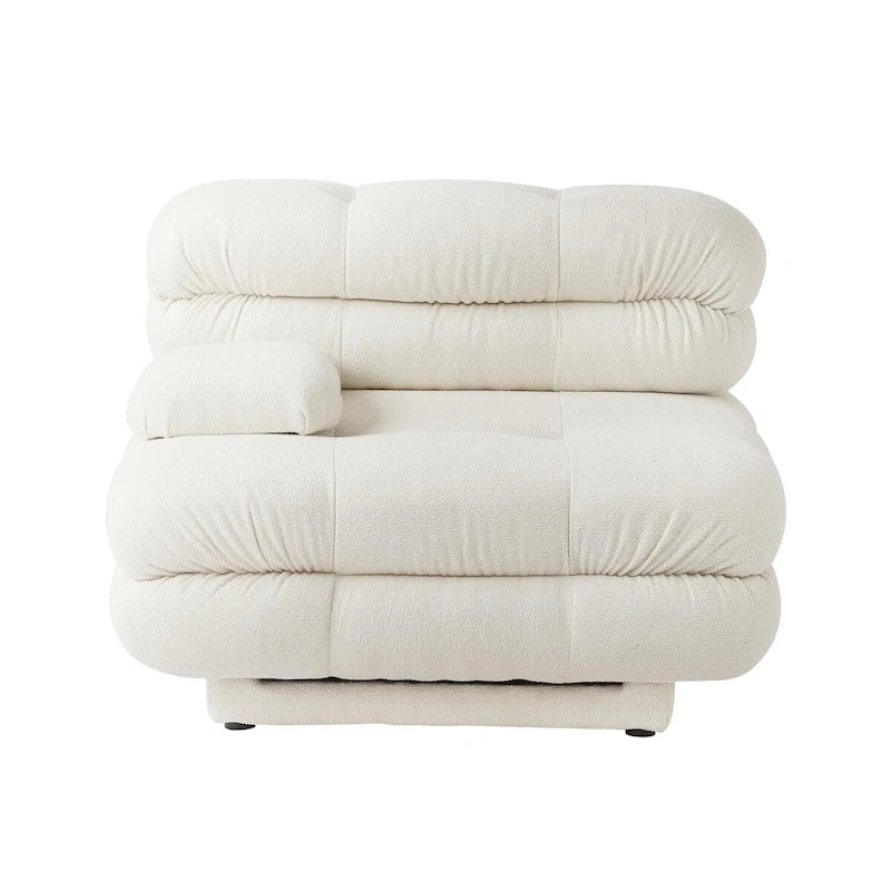 Canapé sectionnel modulaire convertible 146, canapé sectionnel de luxe moderne en forme de U à 6 places avec chaises longues et poufs pour salon