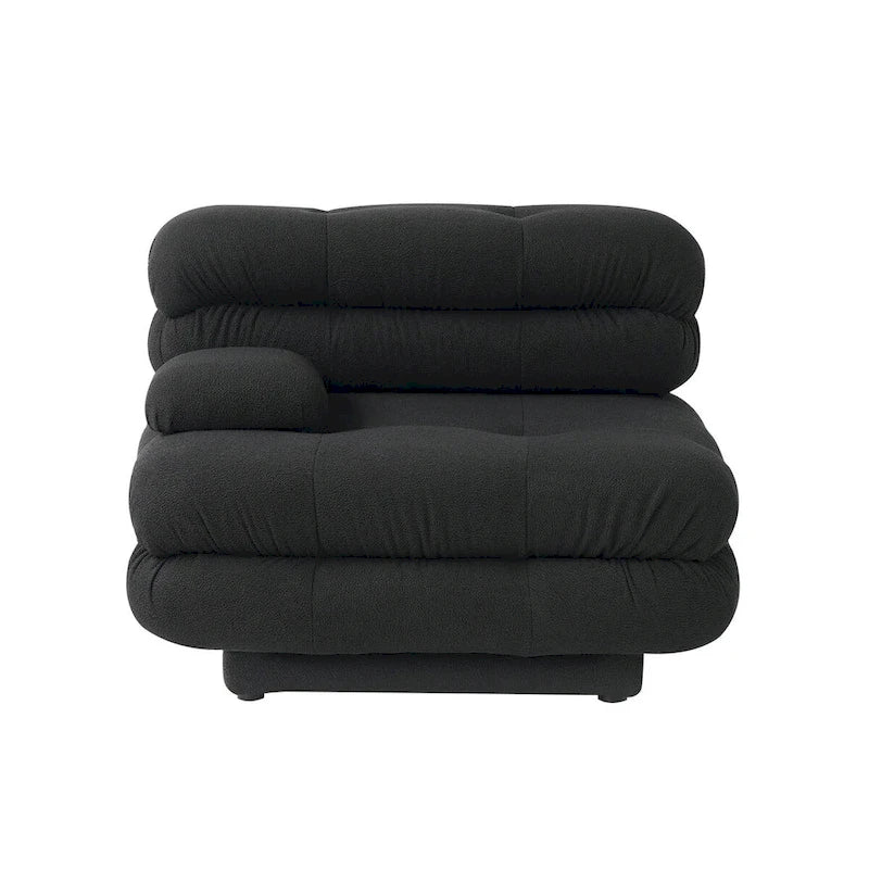 Canapé sectionnel modulaire convertible 146, canapé sectionnel de luxe moderne en forme de U à 6 places avec chaises longues et poufs pour salon