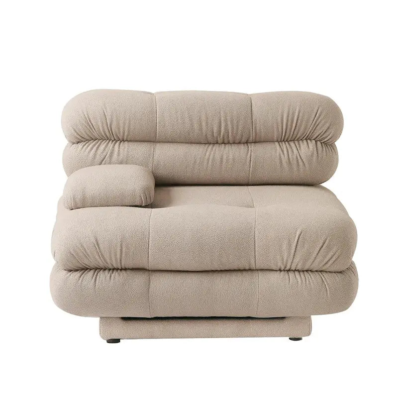 Canapé sectionnel modulaire convertible 146, canapé sectionnel de luxe moderne en forme de U à 6 places avec chaises longues et poufs pour salon