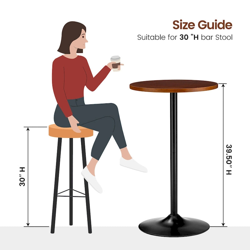 Ensemble trois pièces composé de deux tabourets de bar pivotants réglables et d'une table de bar en similicuir.