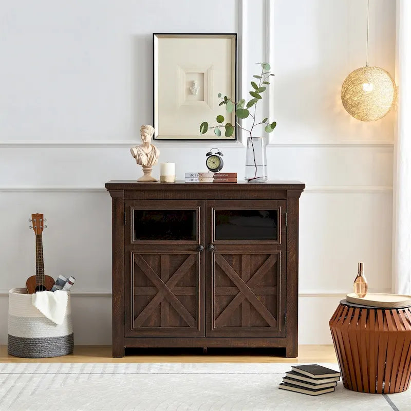 Meuble de rangement 2 portes grand buffet enfilade