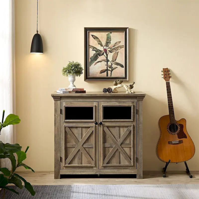 Meuble de rangement 2 portes grand buffet enfilade