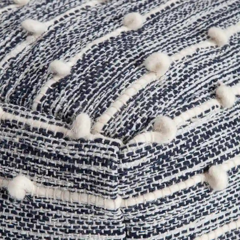 Pouf carré doux de 56 cm — Repose-pieds tissé à la main, adapté aux salons, chambres, chambres de bébé et chambres d'enfants