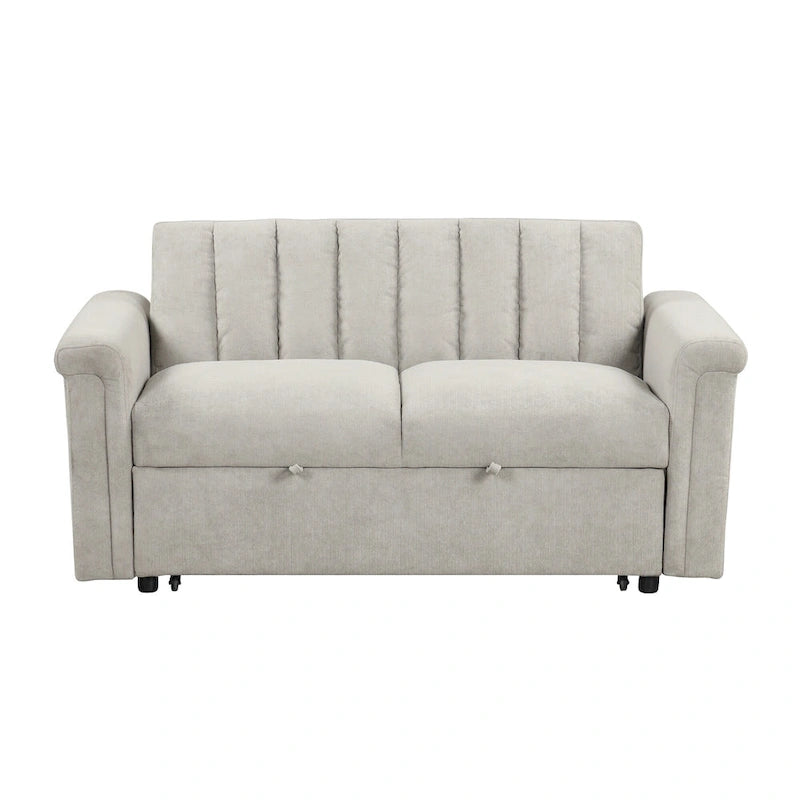 Canapé convertible capitonné avec couchage escamotable