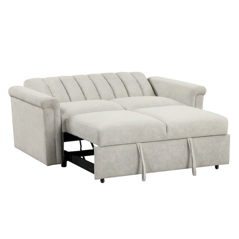 Canapé convertible capitonné avec couchage escamotable