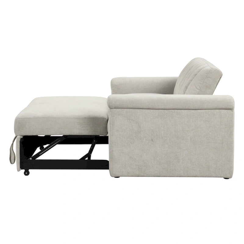 Canapé convertible capitonné avec couchage escamotable
