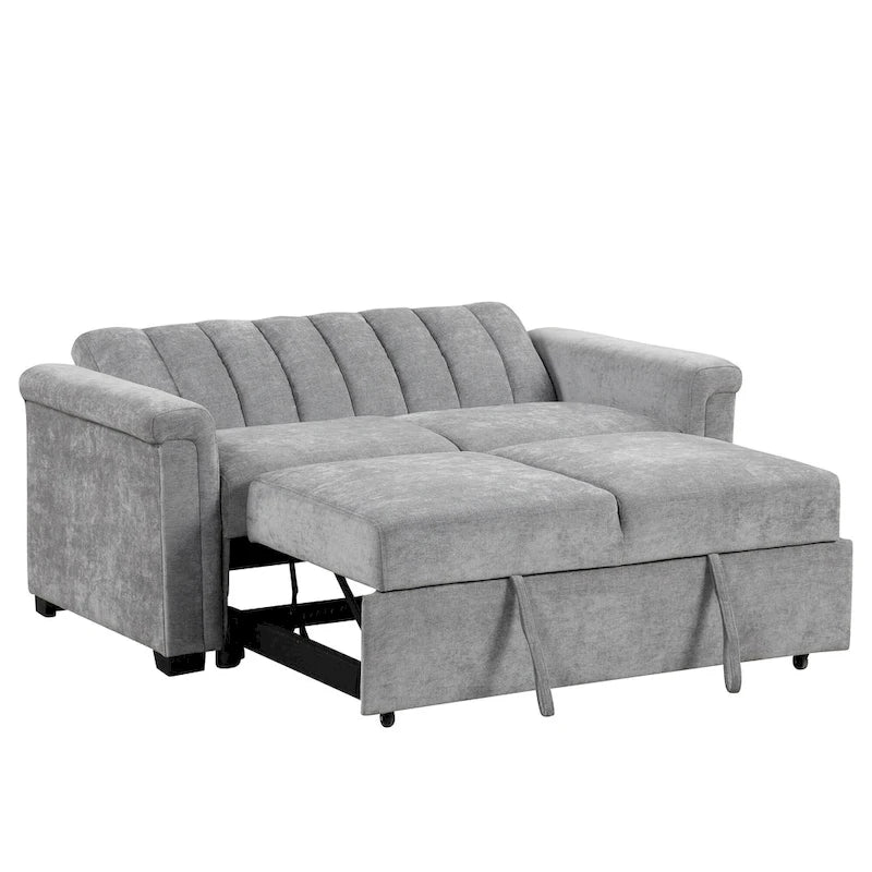 Canapé convertible capitonné avec couchage escamotable